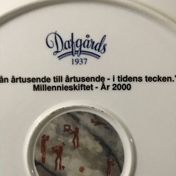 Rorstrand Sweden Fran artusende Millenials 2000 Plate Golf Millennieskiftet - Picture 9 of 12